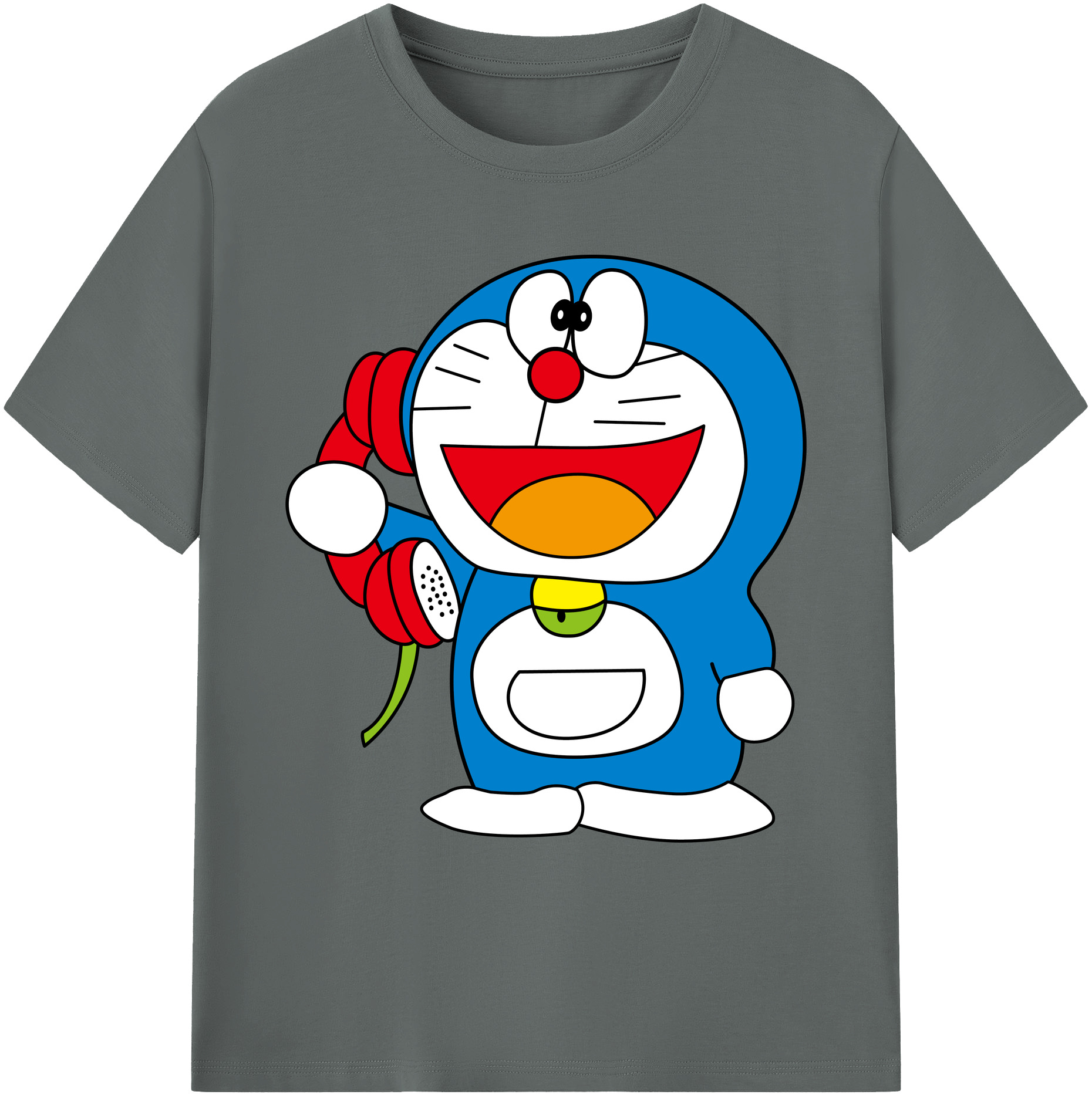 （画像用） ドラえもん Doraemon 綿100％ メンズ半袖Tシャツ｜肌触りやわらか＆通気性